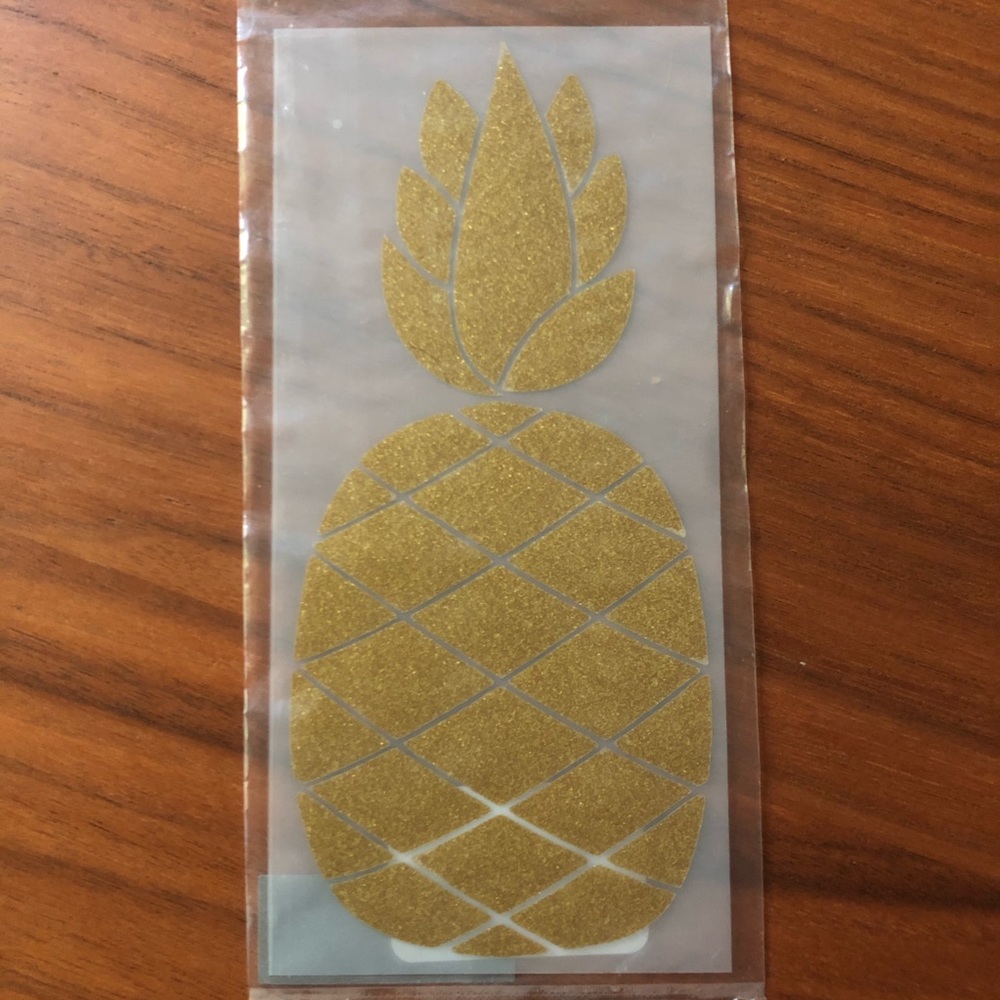 NWT Gold iron on pineapples